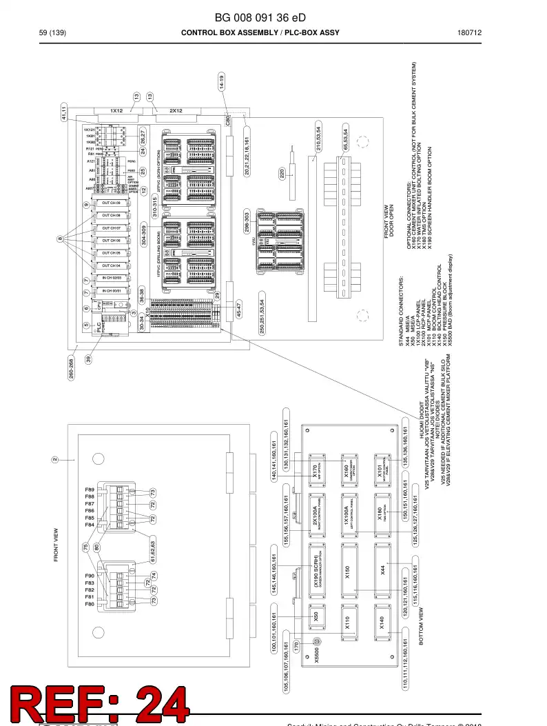 86944229a 869 442 29a Electrical Assembly - Sandvik Technical Drawing