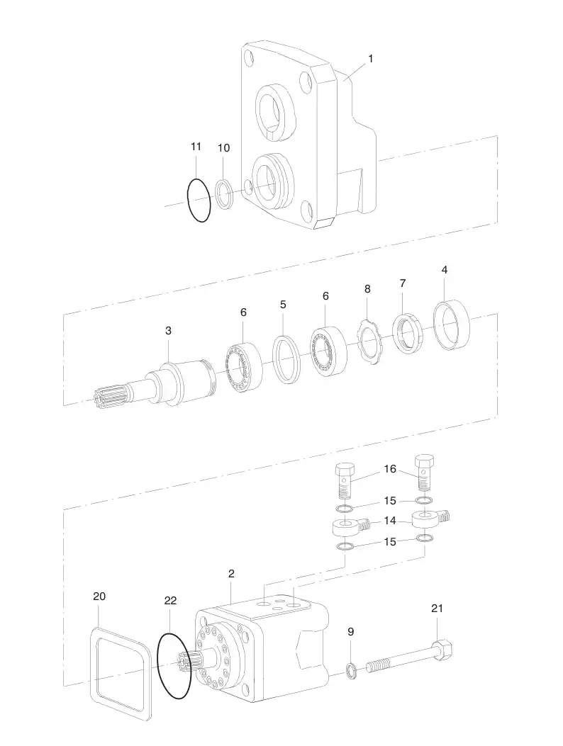 86956969 869 569 69 SEAL KIT FOR HYDRAULIC MOTOR - Sandvik Technical Drawing