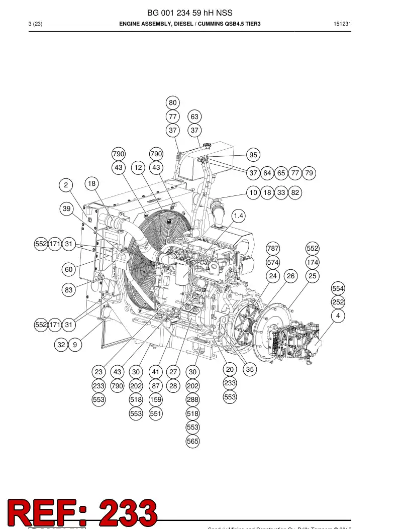 86966739 869 667 39 Screw, Hexagon Head - Sandvik Technical Drawing