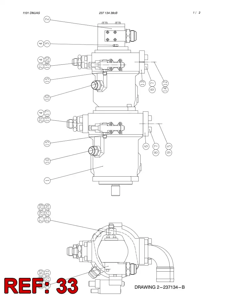 86972319 869 723 19 SEAL KIT FOR GEAR PUMP - Sandvik Technical Drawing