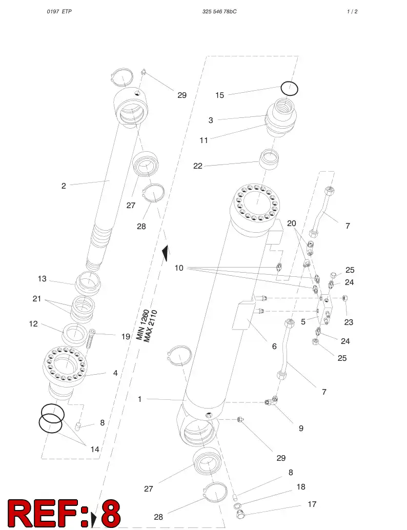 86975889 869 758 89 NON RETURN VALVE - Sandvik Technical Drawing
