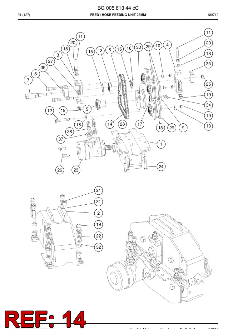 86982199 869 821 99 Chain - Sandvik Technical Drawing