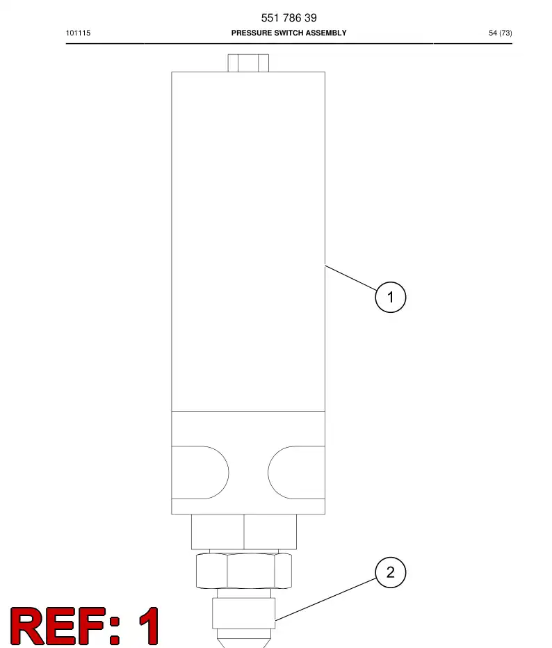 87025489a 870 254 89a INTERRUPTOR, PRESIN - Sandvik Technical Drawing