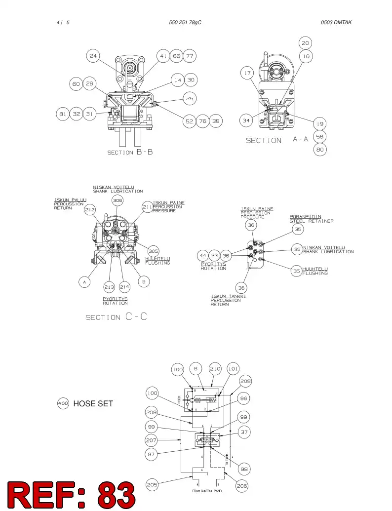87035819 870 358 19 Link, Chain - Sandvik Technical Drawing