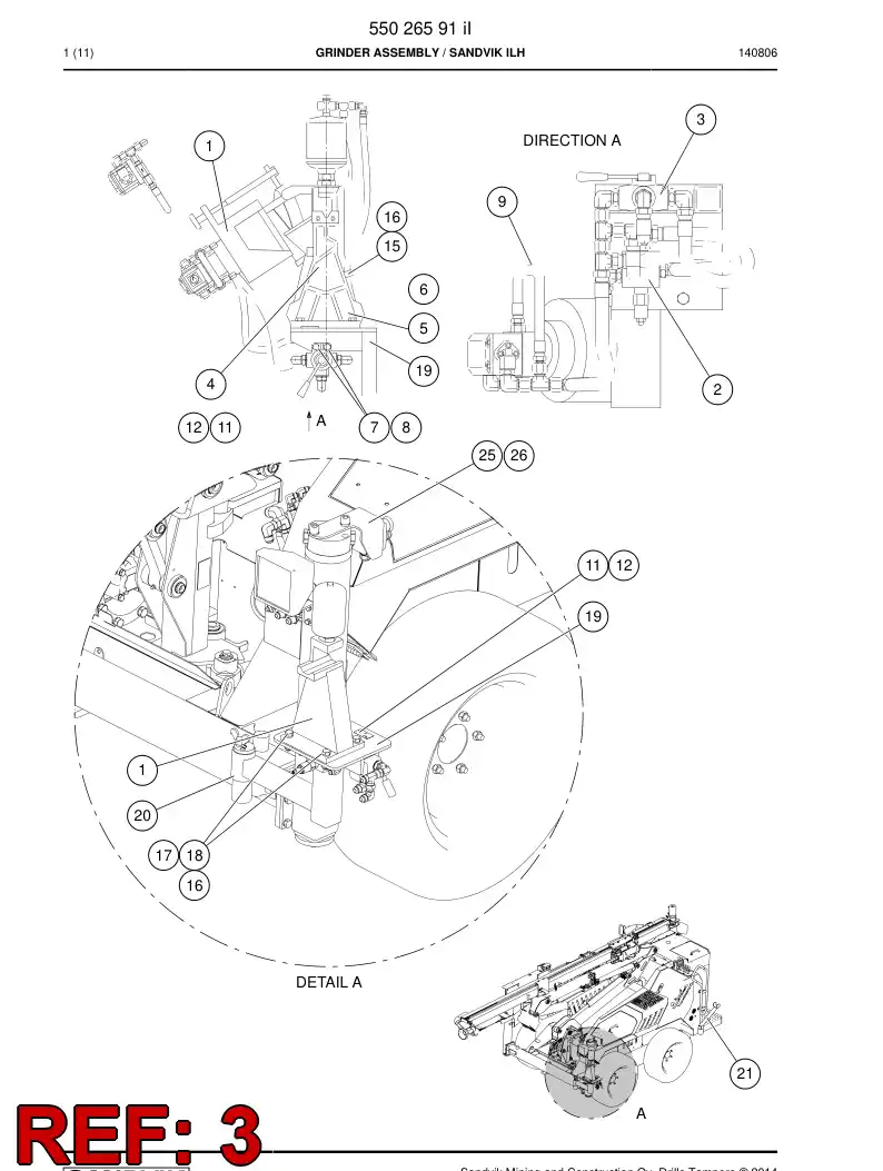 87041659a 870 416 59a Valve, Directional - Sandvik Technical Drawing
