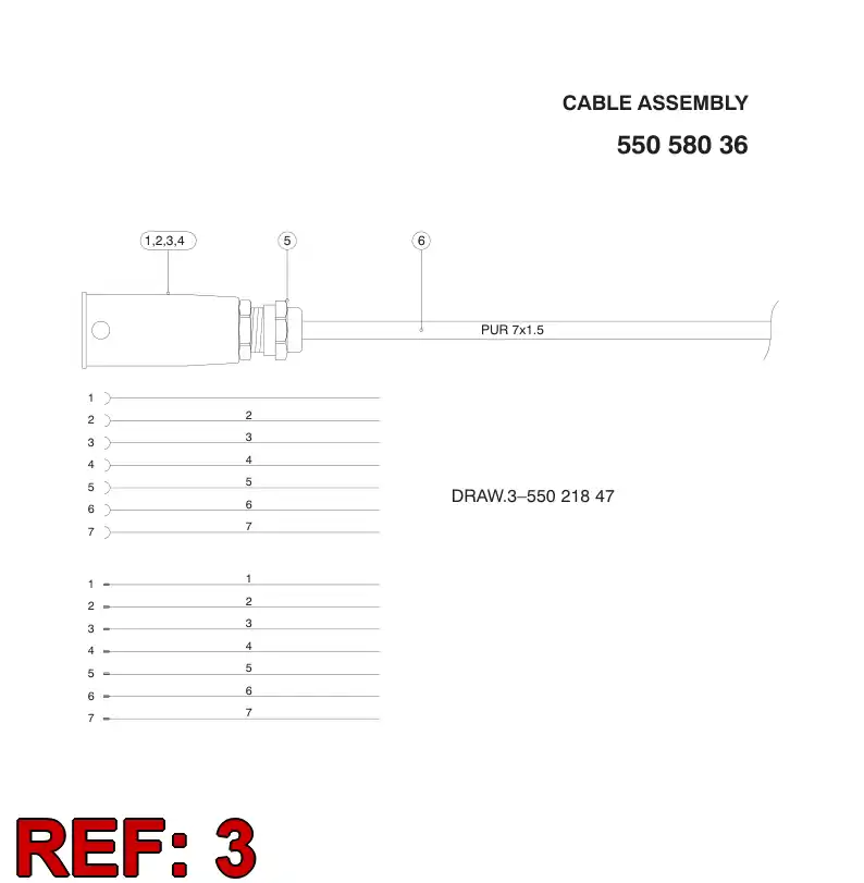 87042819 870 428 19 Case, Multipolar Connector - Sandvik Technical Drawing
