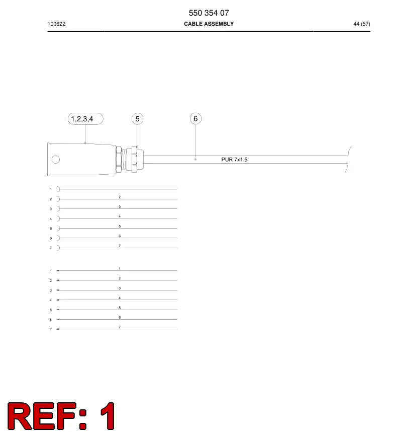 87043009a 870 430 09a Connector, Multipole, Female - Sandvik Technical Drawing