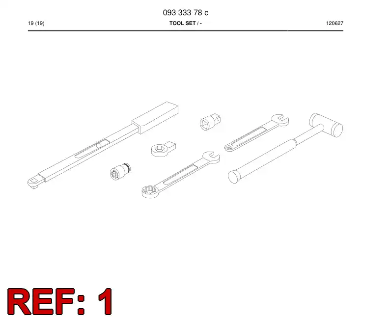 87049219b 870 492 19b Torque wrench - Sandvik Technical Drawing