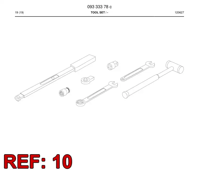 87050139a 870 501 39a CHAVE DE BOCA - Sandvik Technical Drawing