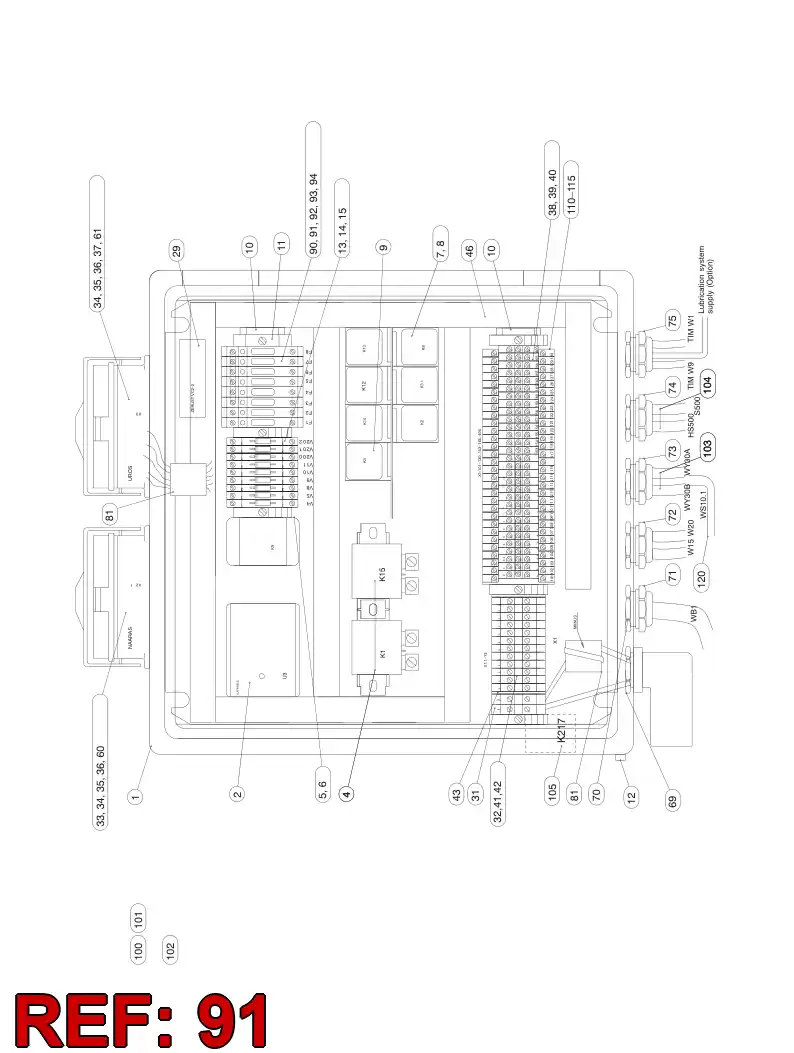 87081669 870 816 69 CIRCUIT BREAKER - Sandvik Technical Drawing