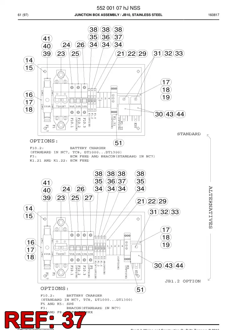 87081799 870 817 99 Circuit Breaker - Sandvik Technical Drawing