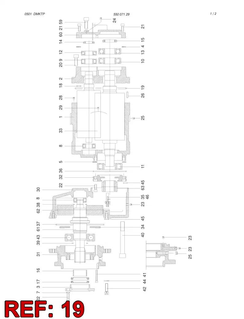 87090019 870 900 19 O-ring - Sandvik Technical Drawing