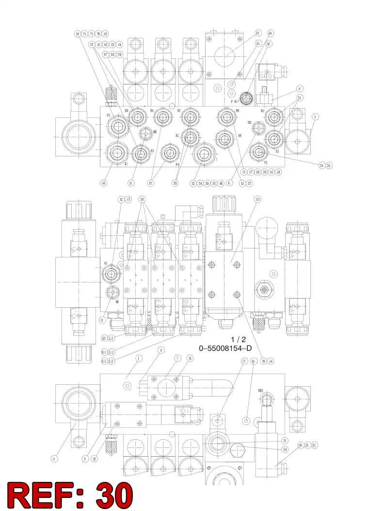 87131919 871 319 19 PRESSURE SWITCH - Sandvik Technical Drawing