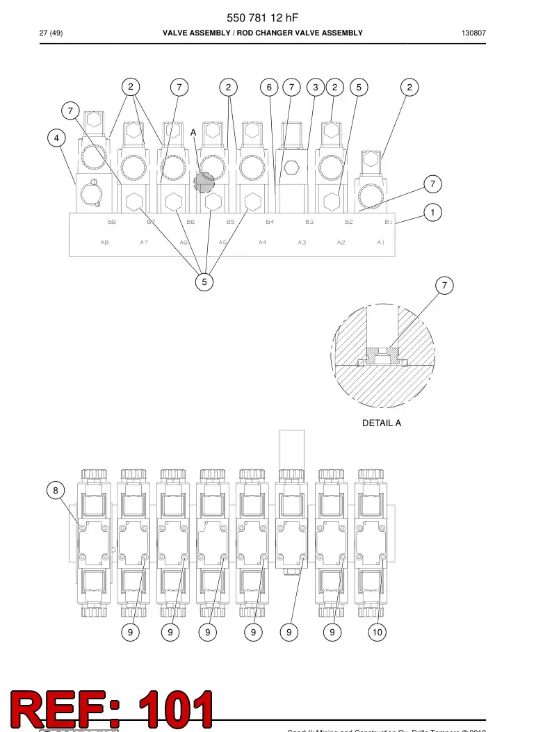87169439a 871 694 39a Seal kit - Sandvik Technical Drawing