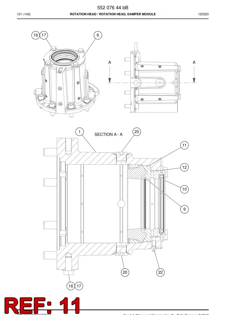 87180819c 871 808 19c O-ring - Sandvik Technical Drawing