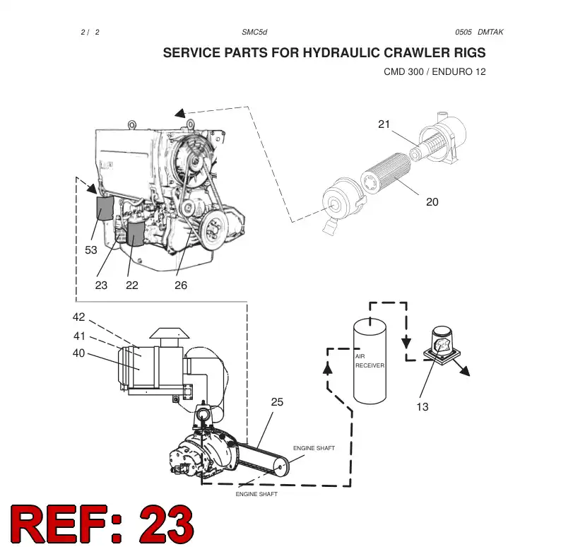 87187509 871 875 09 FUEL FILTER CARTRIDGE - Sandvik Technical Drawing
