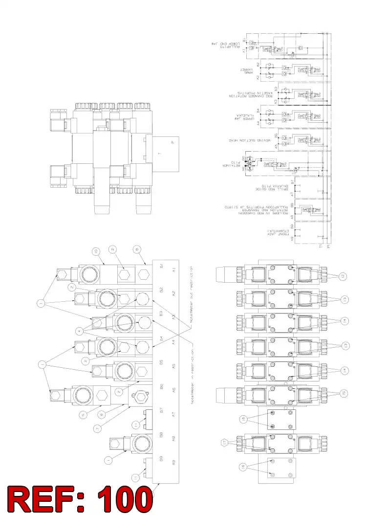 87193339 871 933 39 OVERCENTER VALVE ASSY - Sandvik Technical Drawing