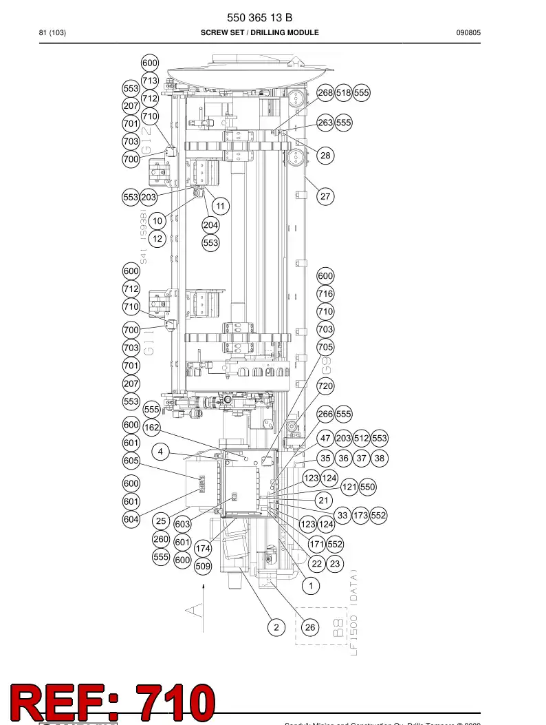 87195919 871 959 19 Hexagon head screw - Sandvik Technical Drawing