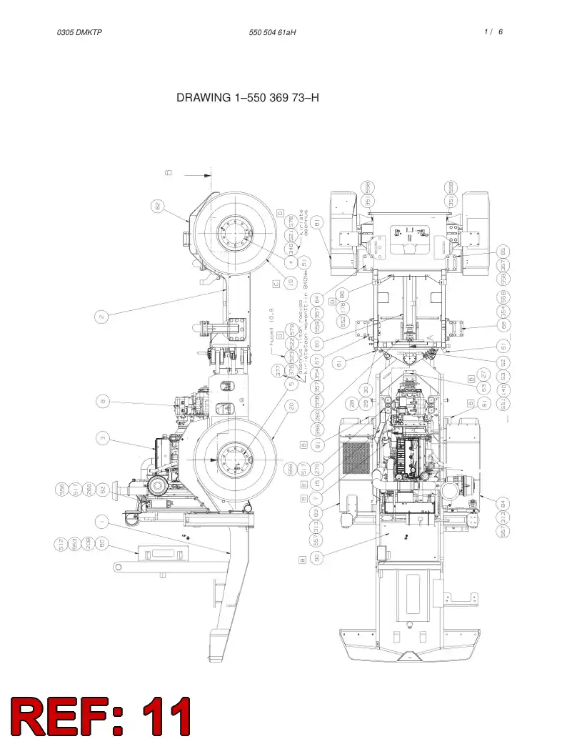 87196809 871 968 09 DRIVE SHAFT COMPLETE - Sandvik Technical Drawing