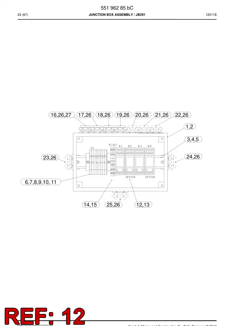87218249a 872 182 49a Socket, Relay - Sandvik Technical Drawing