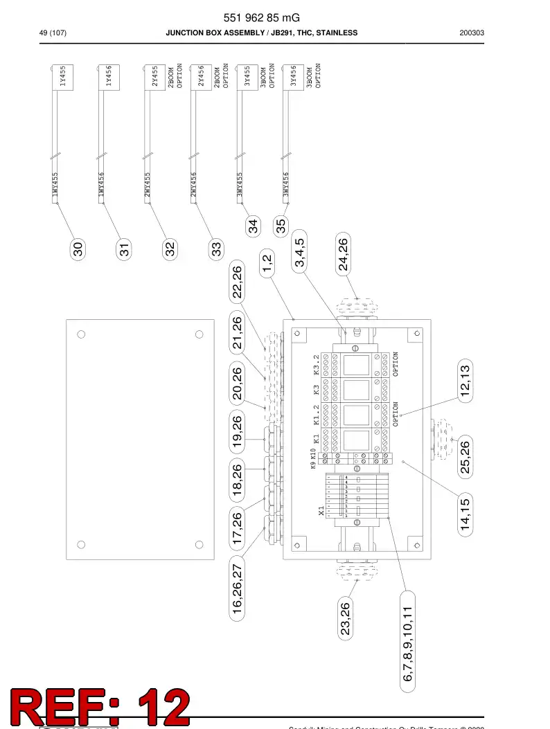87218249c 872 182 49c Socket, Relay - Sandvik Technical Drawing