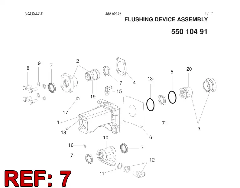 87218939 872 189 39 U-SEAL - Sandvik Technical Drawing