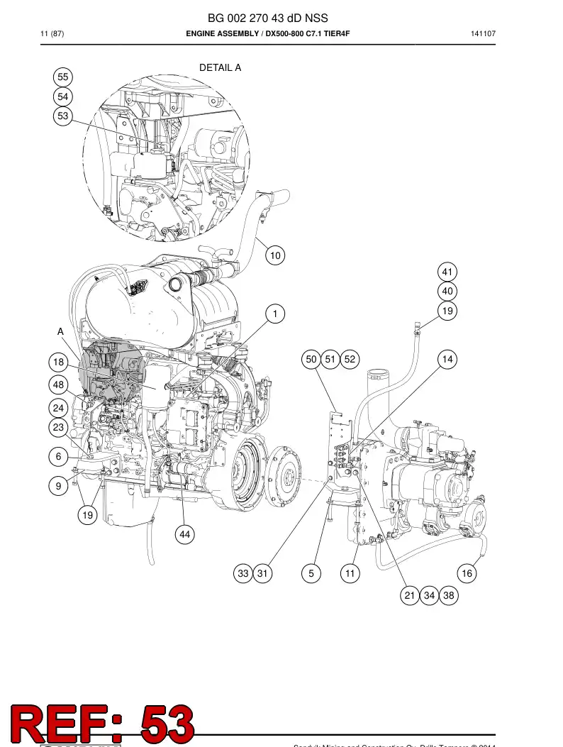 87229159 872 291 59 Adapter, Straight - Sandvik Technical Drawing