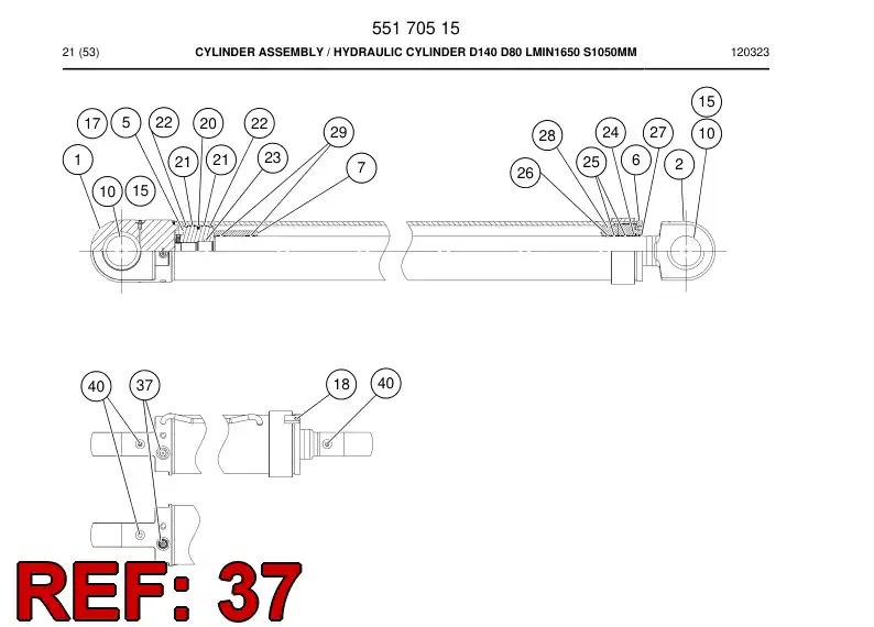 87241679 872 416 79 VLVULA, SOBRE O CENTRO - Sandvik Technical Drawing