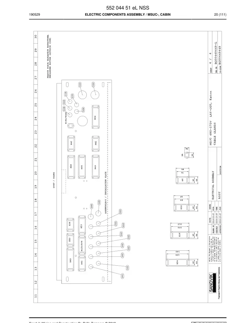 87247069a 872 470 69a Contactor - Sandvik Technical Drawing