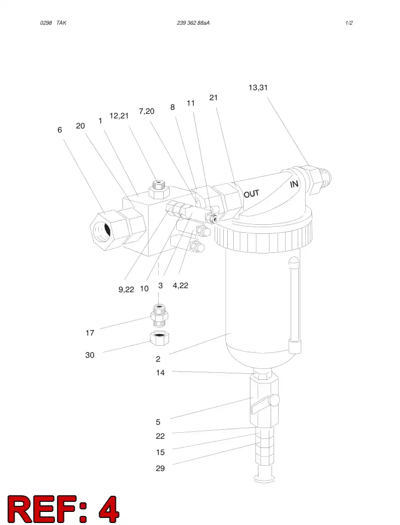 87252329 872 523 29 SAFETY VALVE R1/4'',12bar - Sandvik Technical Drawing