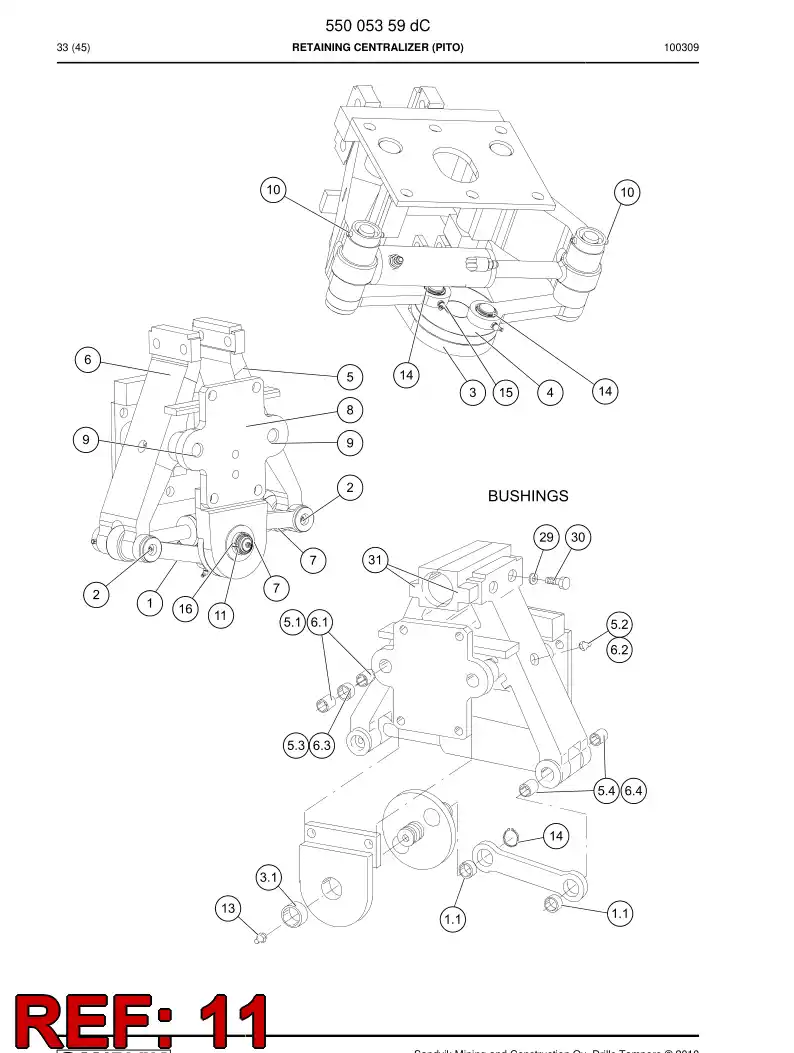 87252589a 872 525 89a Nut, Lock - Sandvik Technical Drawing