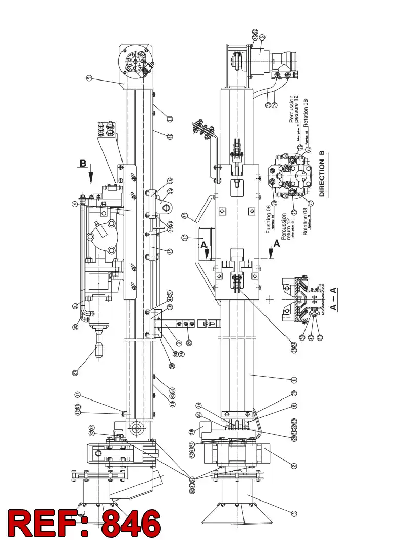 87268159 872 681 59 FITTING - Sandvik Technical Drawing