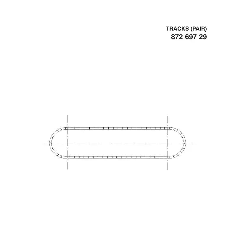 87269729 872 697 29 TRACKS, PAIR - Sandvik Technical Drawing