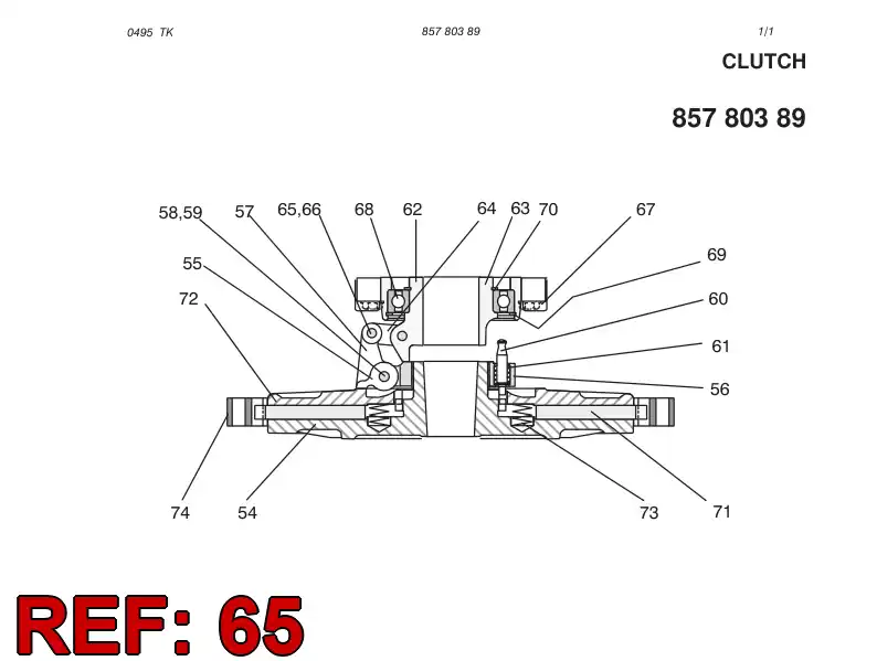 87276579 872 765 79 LEVER LINK PIN - Sandvik Technical Drawing