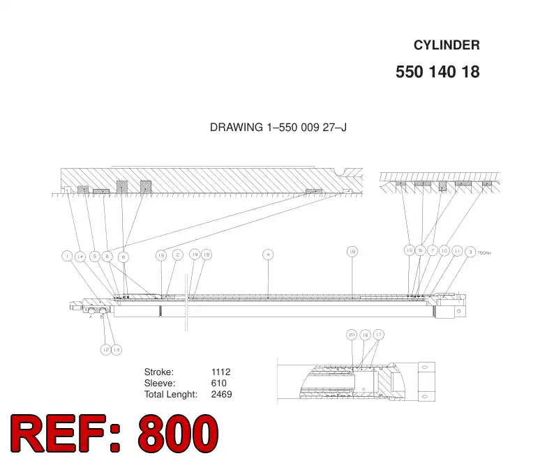 87285619 872 856 19 SEAL KIT - Sandvik Technical Drawing