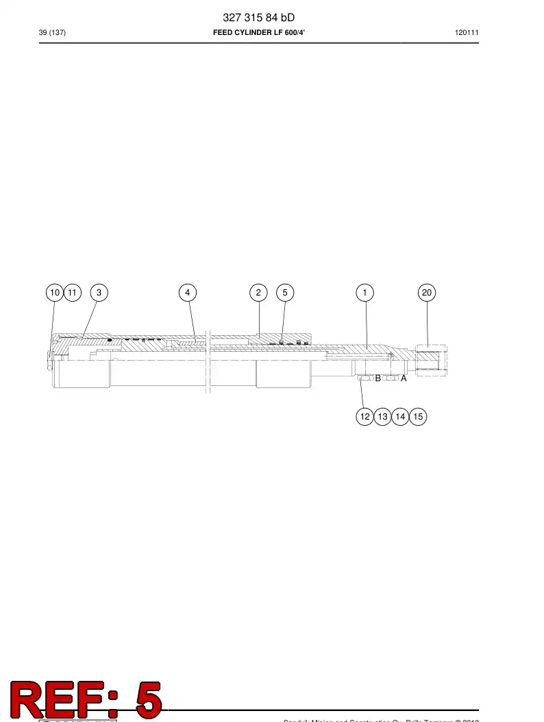 87285619b 872 856 19b Seal kit - Sandvik Technical Drawing