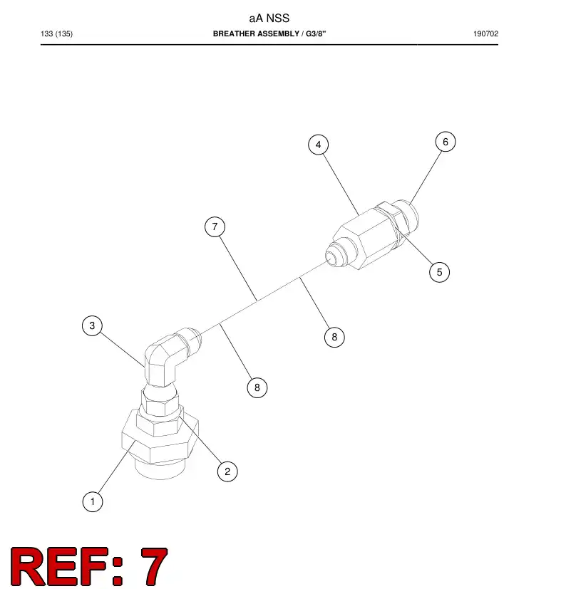 87329989 873 299 89 HYDR.HOSE ASSEMBLY - Sandvik Technical Drawing