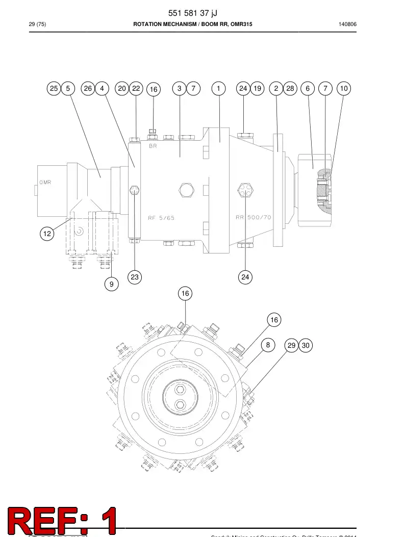 87455659c 874 556 59c GEAR PLANETARIO - Sandvik Technical Drawing