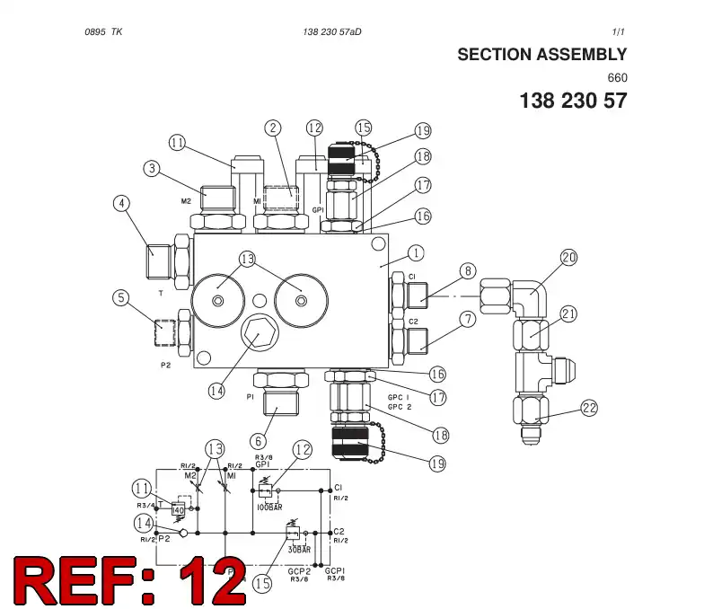 87490189 874 901 89 Valve, Pressure Reducing - Sandvik Technical Drawing