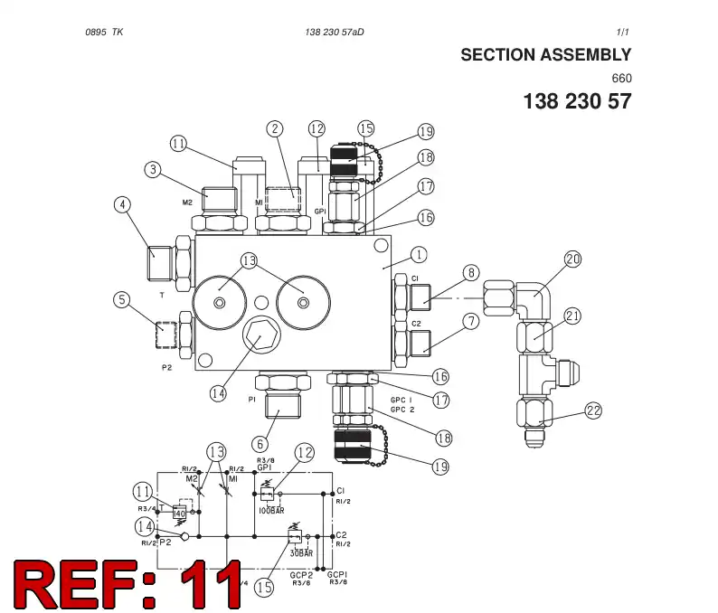 87490339 874 903 39 PRESSURE RELIEF VALVE - Sandvik Technical Drawing