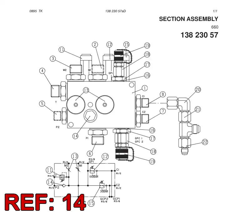 87491069 874 910 69 NON-RETURN VALVE - Sandvik Technical Drawing