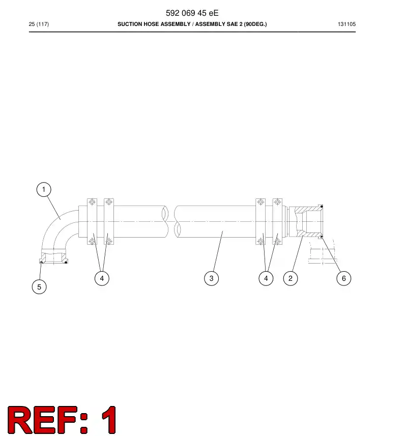87492769 874 927 69 Fitting, Flange - Sandvik Technical Drawing