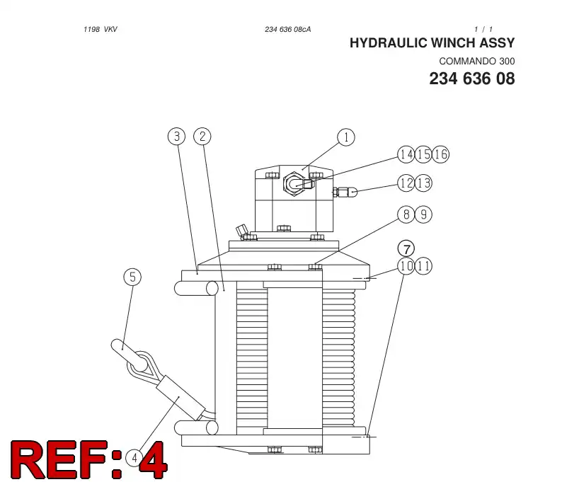87493929 874 939 29 WIRE ROPE ASSY - Sandvik Technical Drawing