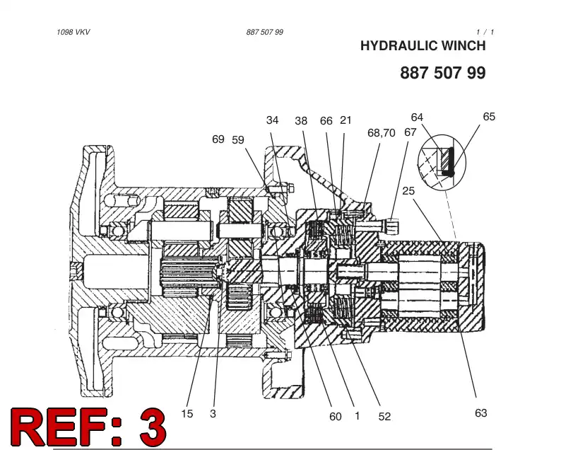 87494809 874 948 09 PRIMARY SUNGEAR STOPPER - Sandvik Technical Drawing