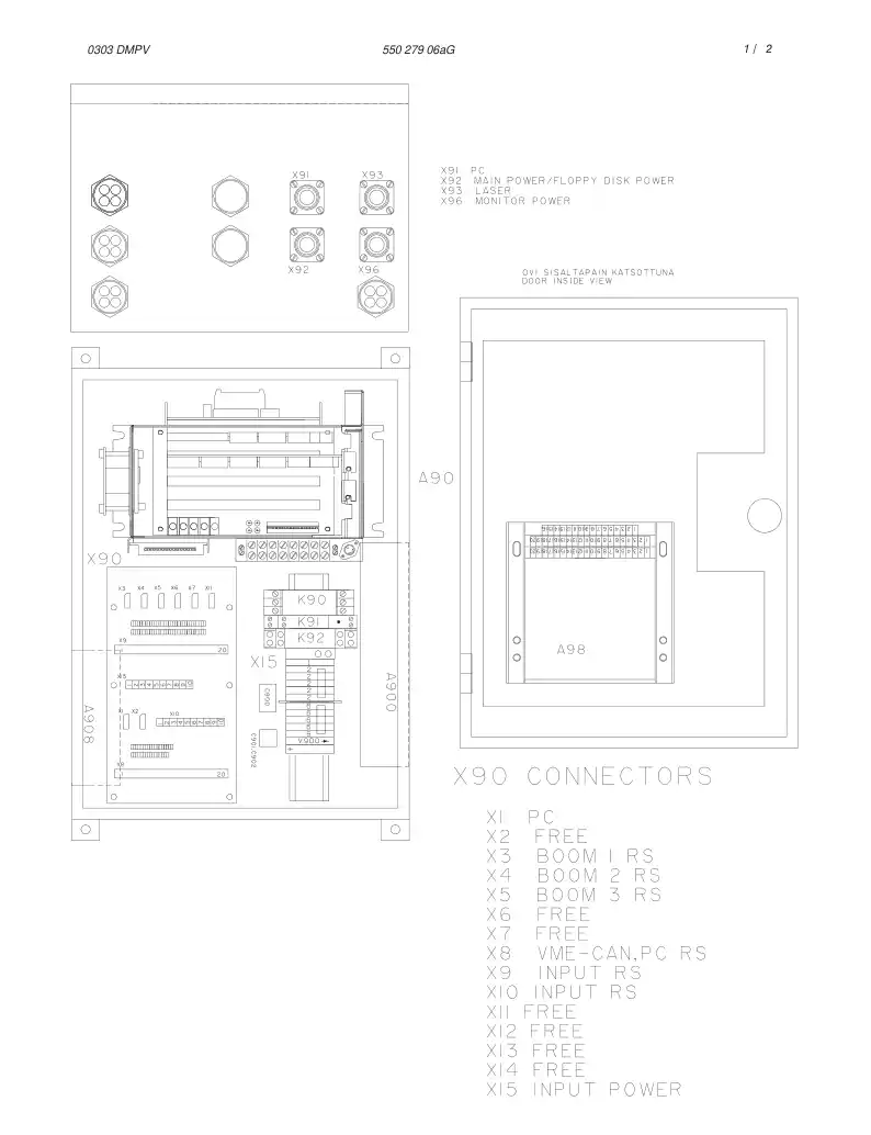 87499729 874 997 29 MULTIPOLE CONNECTOR (FRAME) - Sandvik Technical Drawing