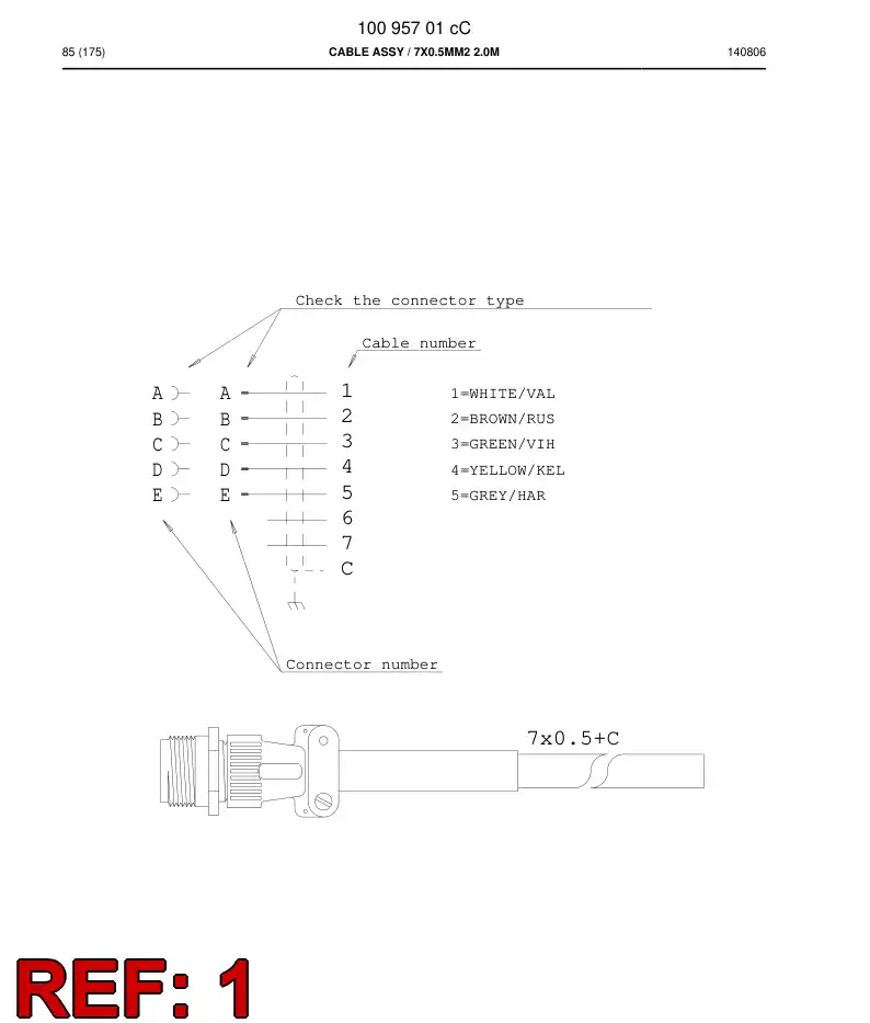 87900189 879 001 89 Connector, Multipole, Female - Sandvik Technical Drawing