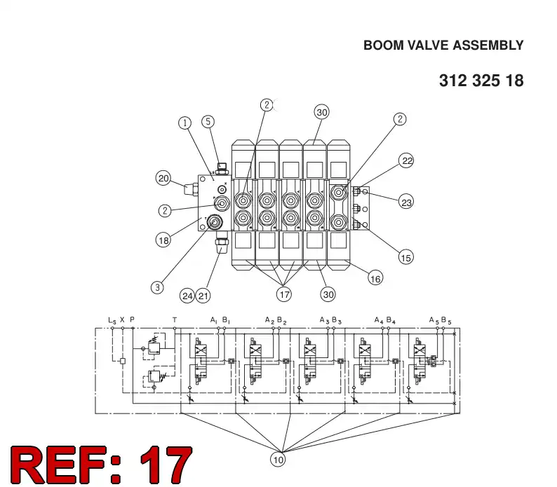87910369 879 103 69 CENTER SECTION - Sandvik Technical Drawing
