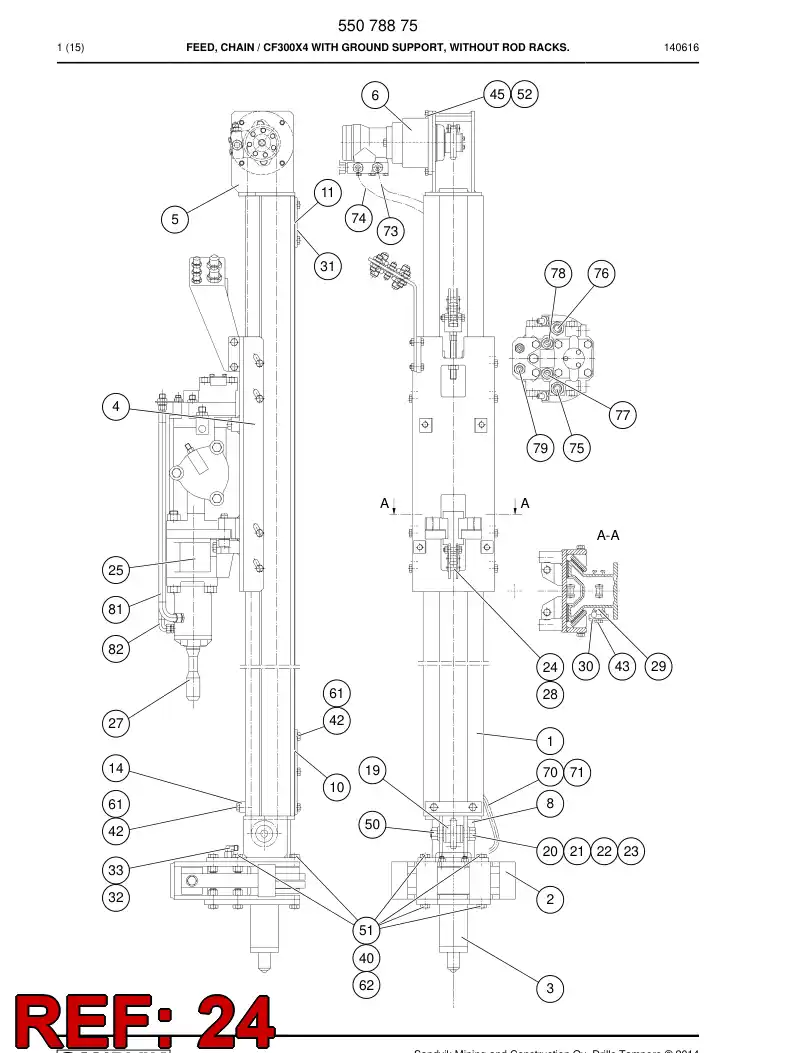 87916169 879 161 69 Chain - Sandvik Technical Drawing