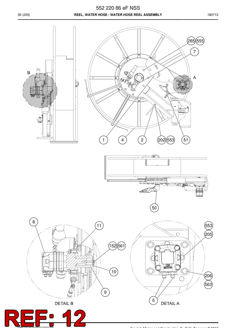87939279 879 392 79 Adapter (hydraulic) - Sandvik Technical Drawing
