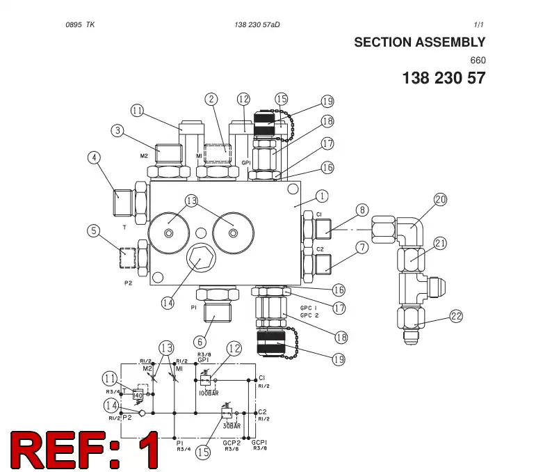 87979849 879 798 49 PILOT SECTION ASSY - Sandvik Technical Drawing
